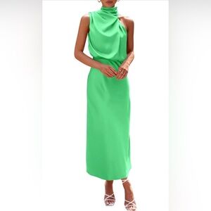 Elegant Green Maxi Dress NWOT